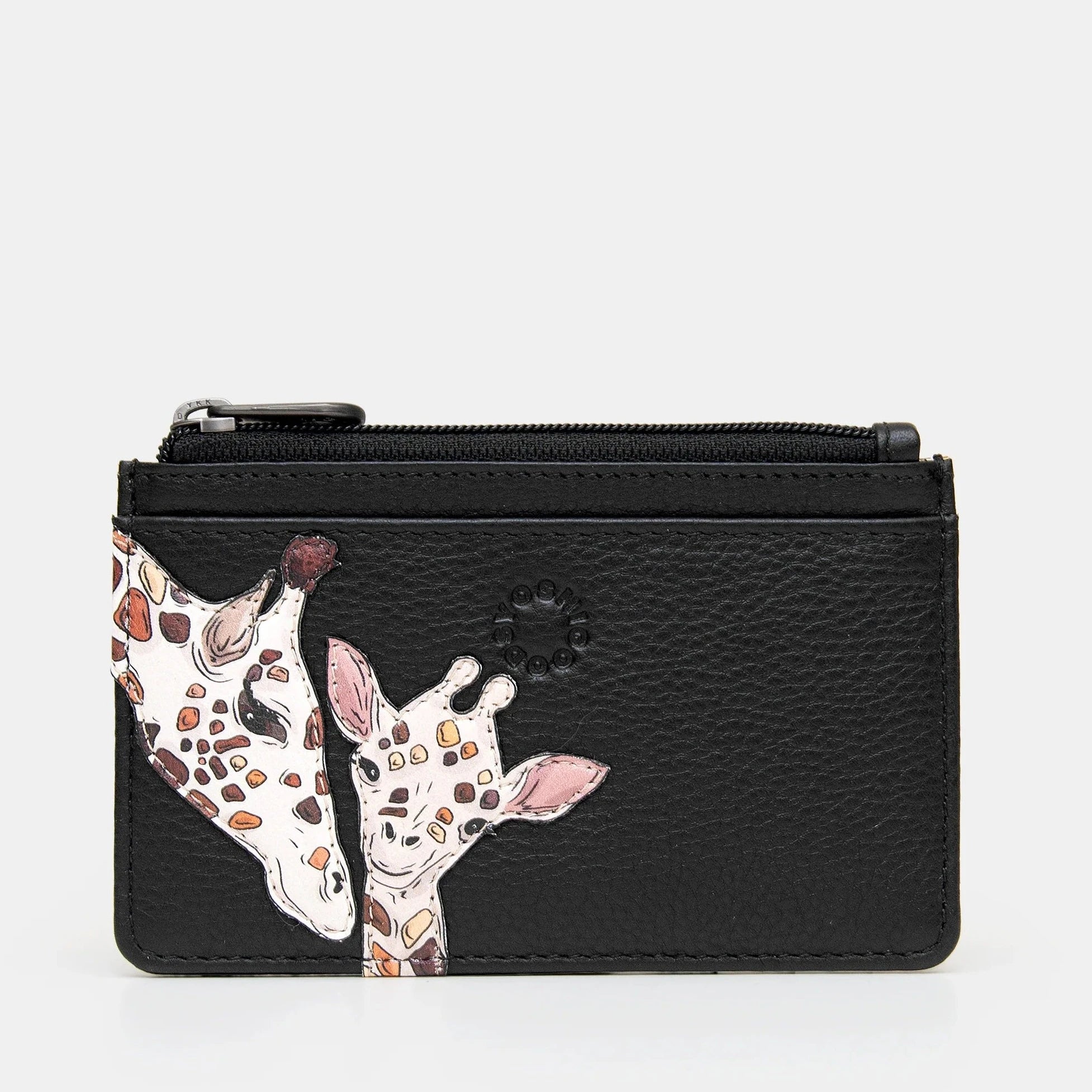 Yoshi Y1219 Black Mothers Pride Giraffe Zip Card Holder Black