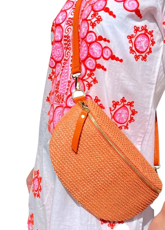 Women's Shelly Crochet Crossbody Bag In Orange