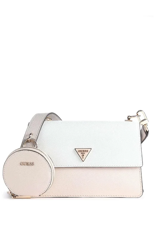 Guess Alexie Small Crossbody Bag, White Multi