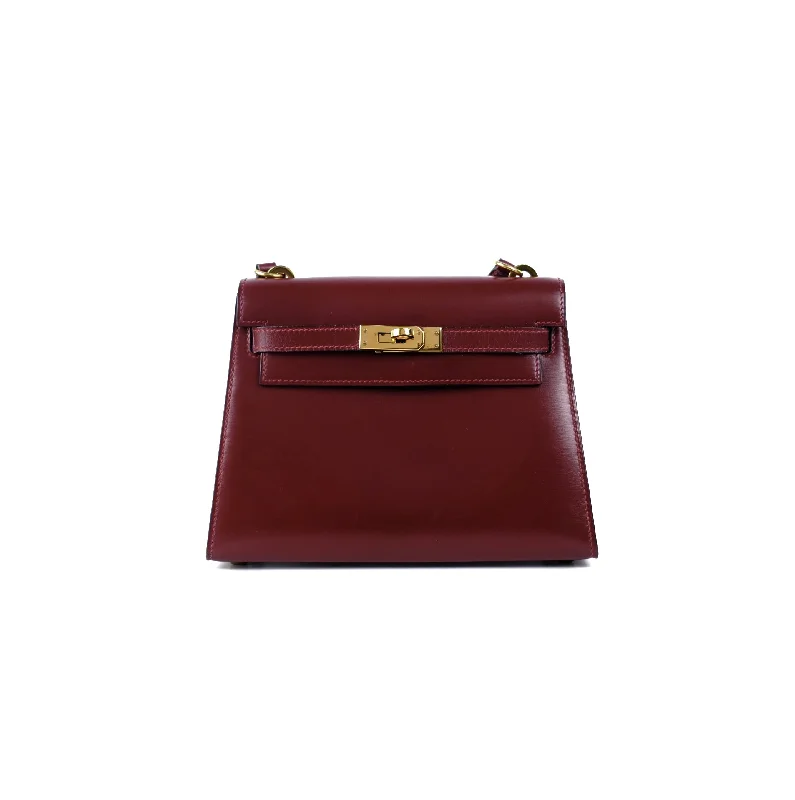 Hermes Vintage Kelly 20 Rouge R Circle Stamp