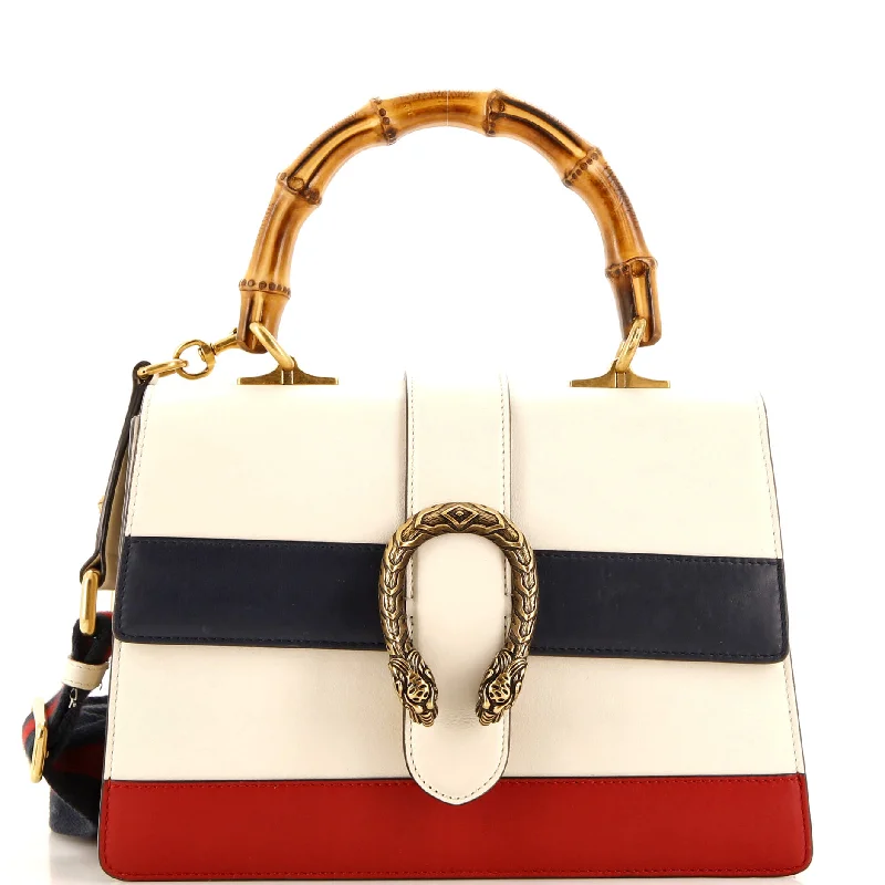 Dionysus Bamboo Top Handle Bag Colorblock Leather Medium