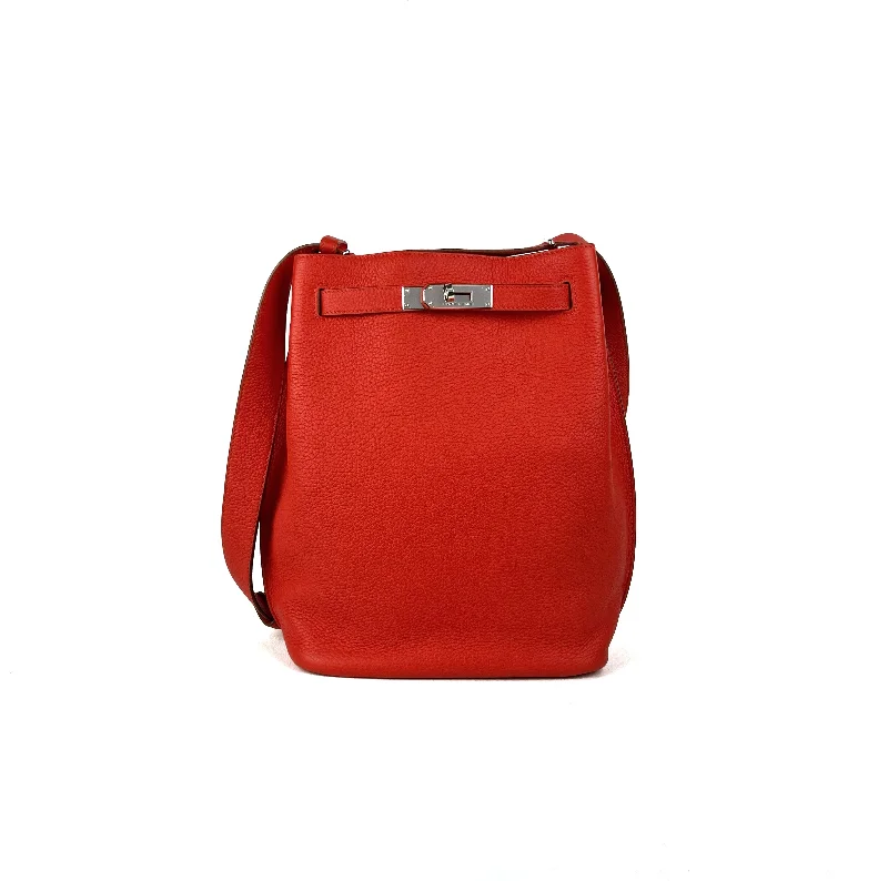 Hermes So Kelly Clemence Red - O Stamp