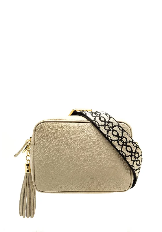 Elie Beaumont Geometric Strap Crossbody Bag, Stone