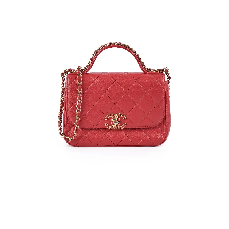 Chanel Seasonal Red Top Handle