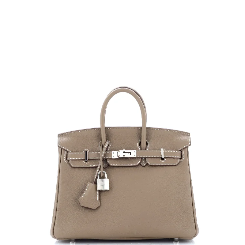 Birkin Handbag Grey Togo with Palladium Hardware 25