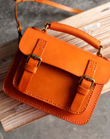 Vintage LEATHER WOMEN School SHOULDER BAG Satchel Bag Crossbody Purse FOR WOMEN