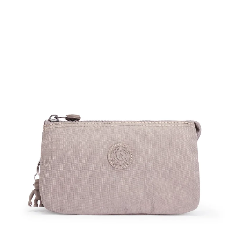 Kipling Creativity L Pouch Purse in Grey Gris