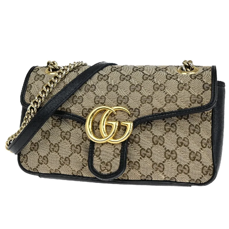 Gucci Marmont  Canvas Shoulder Bag (Pre-Owned)