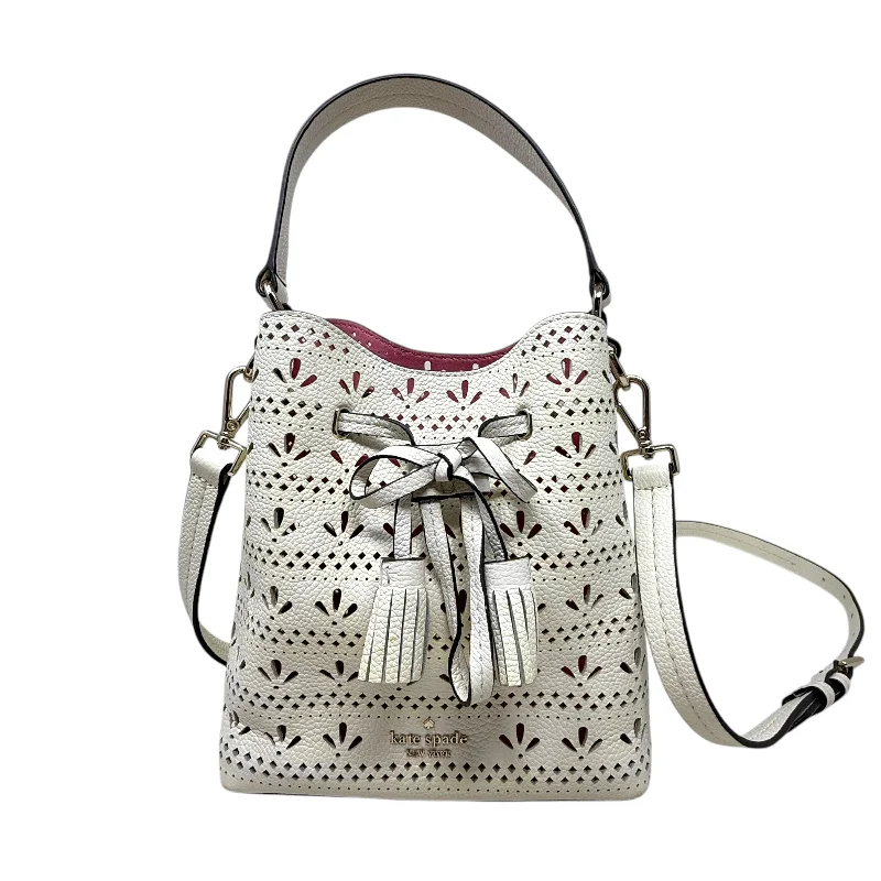 Hayes Perforated Small Drawstring Bucket Bag Designer By Kate Spade, Size: Small