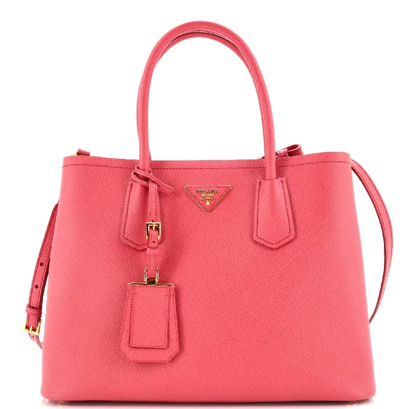 Cuir Double Tote Saffiano Leather Medium