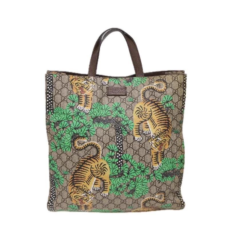 Gucci Tiger  Canvas Tote Bag (Pre-Owned)