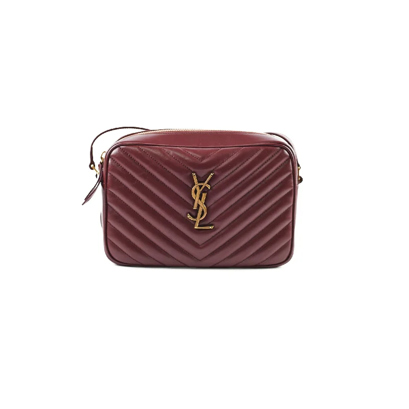 Saint Laurent Lou Camera Maroon Bag