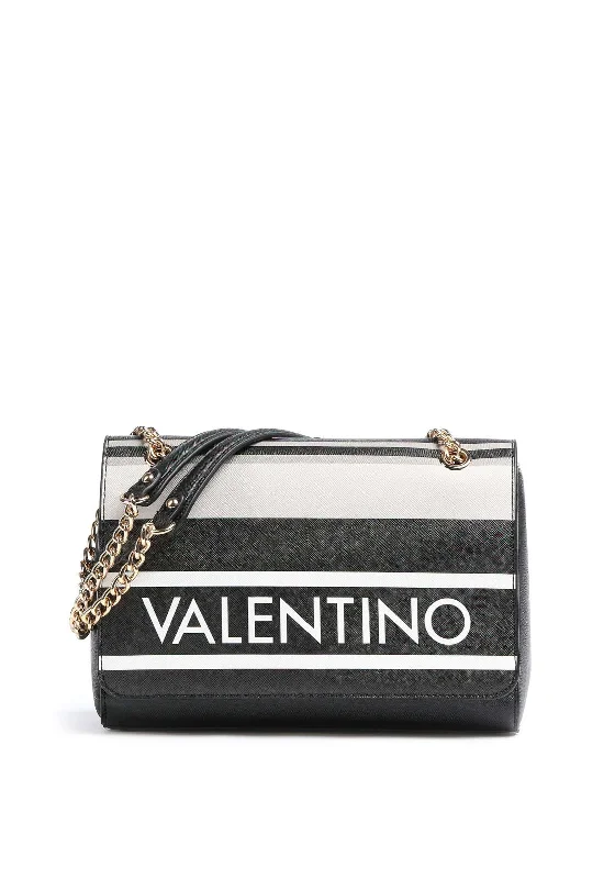 Valentino Handbags Island Striped Crossbody Bag, Black