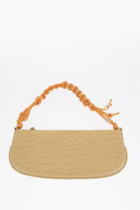 By Far Crocodile-Patterned Rachel Bag With Rope Handle