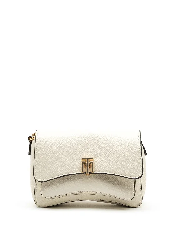 Marco Tozzi Logo Lock Mini Crossbody Bag, Cream