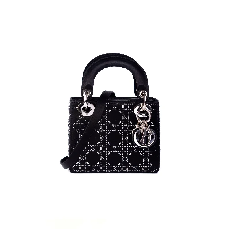 Christian Dior Mini Lady Dior Satin Black