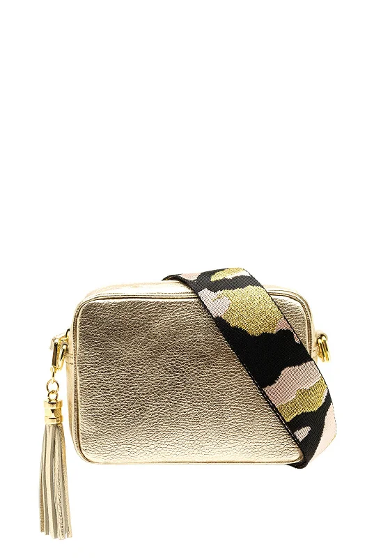 Elie Beaumont Camouflage Strap Crossbody Bag, Gold