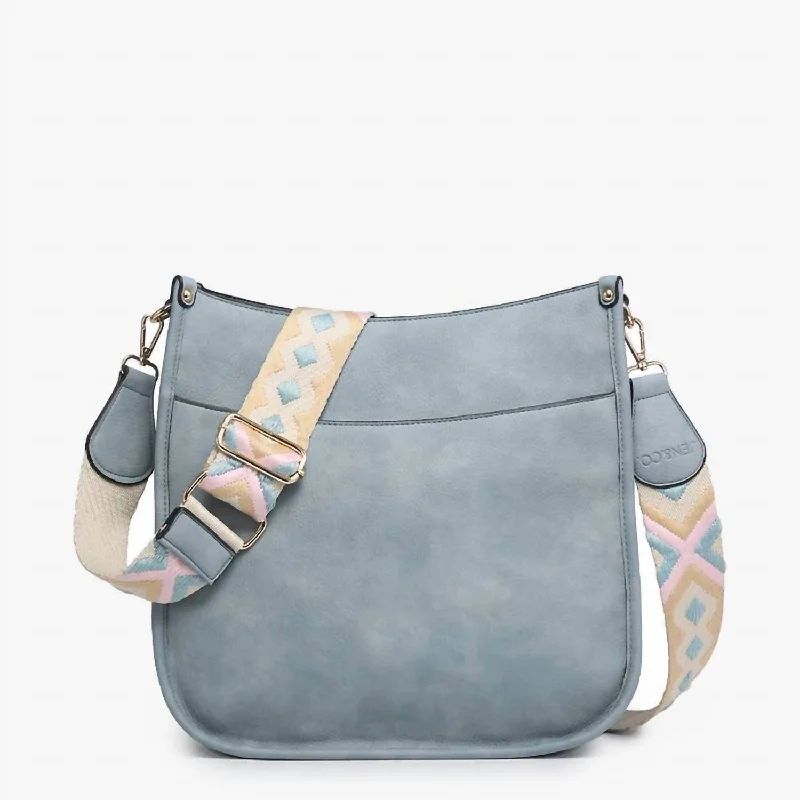 Chloe Crossbody And Guitar Strap In Blue