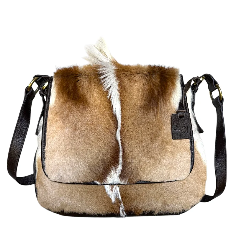 South African Springbok Fur Handbag Leather By Diane Gail, Size: Medium