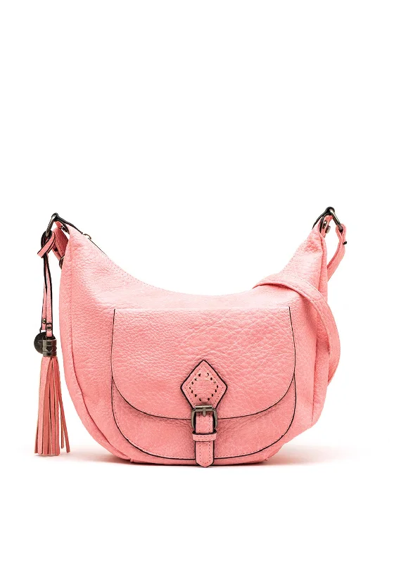 Zen Collection Buckle Pouch Crossbody Bag, Pink