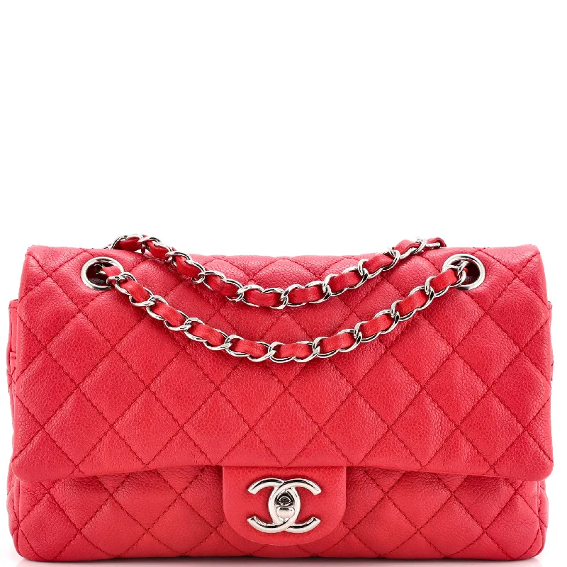 Classic Double Flap Bag Quilted Caviar Medium