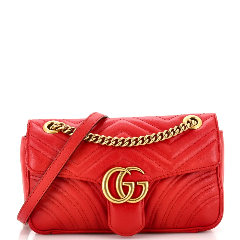 GG Marmont Flap Bag Matelasse Leather Small