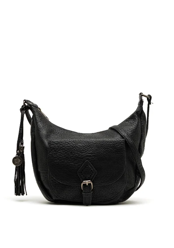 Zen Collection Buckle Pouch Crossbody Bag, Black