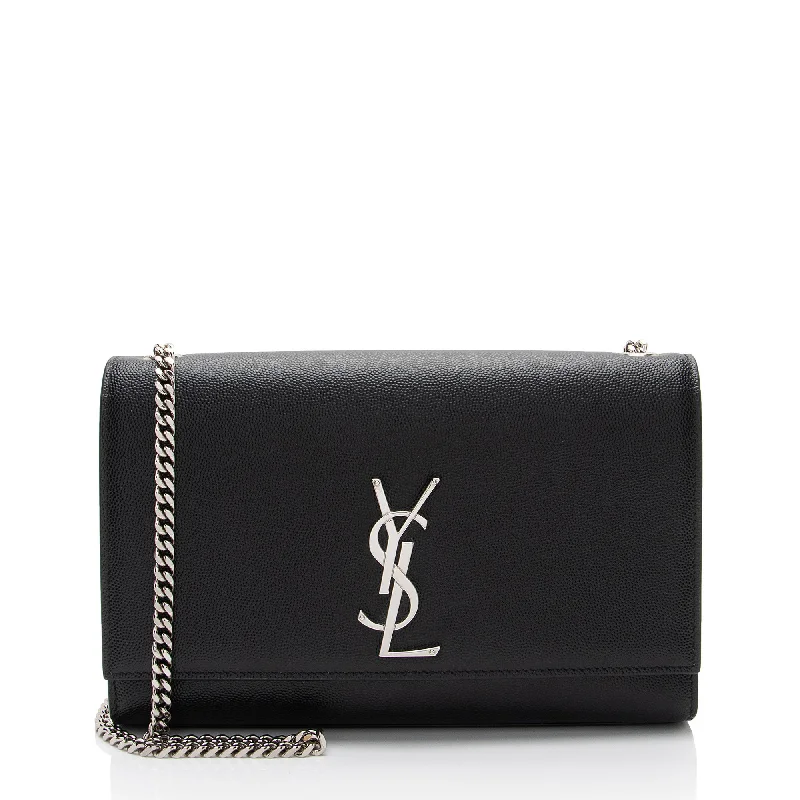 Saint Laurent Grain de Poudre Monogram Kate Medium Shoulder Bag