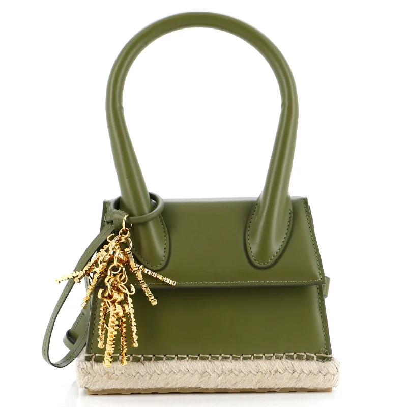 Le Chiquito Moyen Cardao Bag Leather and Raffia Mini