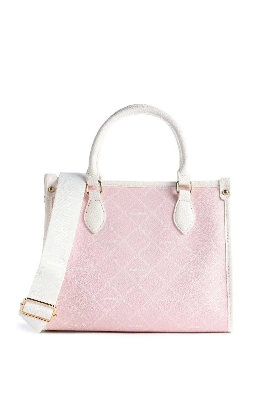 Valentino Handbags Bar Small Grab Bag, Pink & White