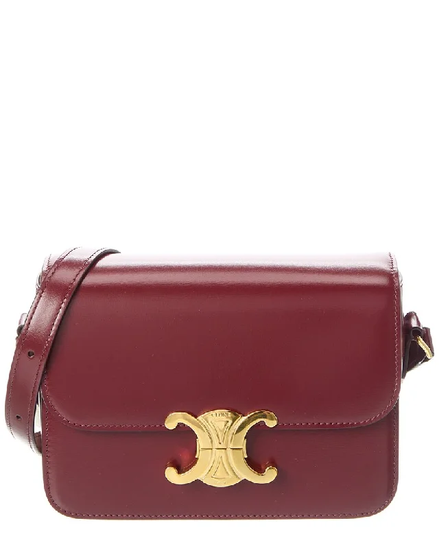 CELINE Teen Triomphe Leather Shoulder Bag