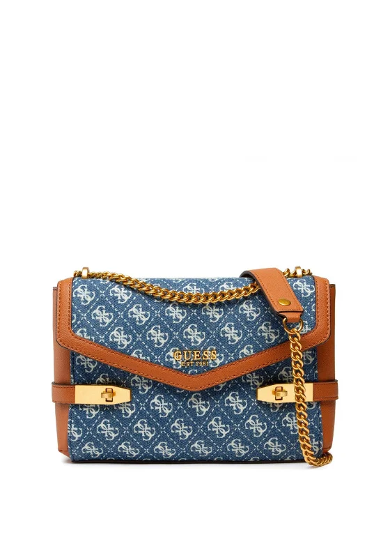 Guess Zadie Logo Envelope Crossbody Bag, Denim