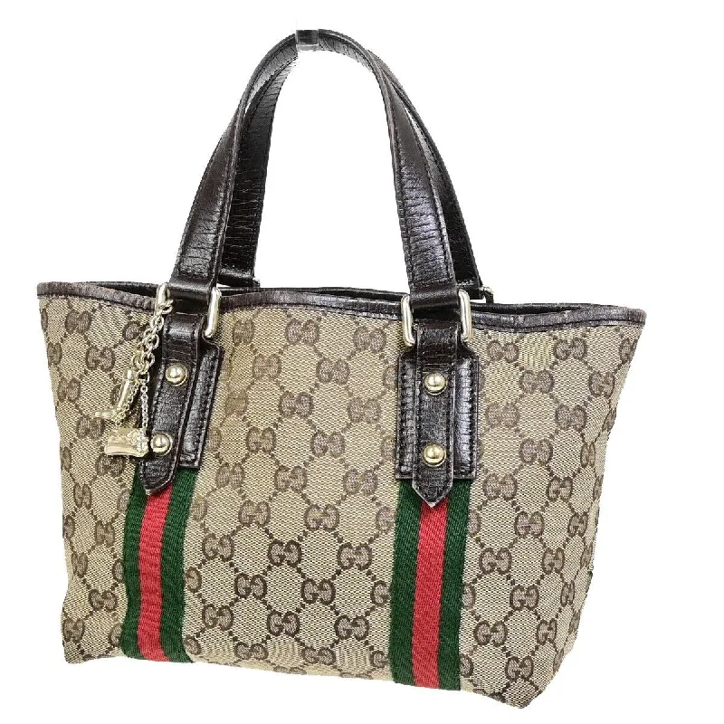 Gucci Sherry  Canvas Tote Bag (Pre-Owned)