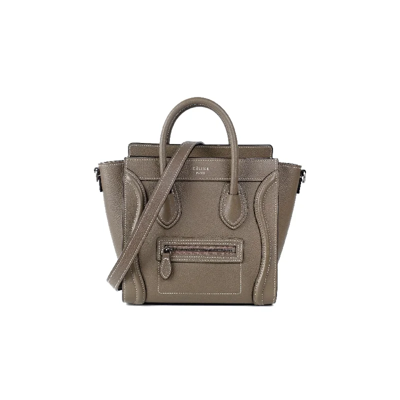 Celine Luggage Nano Calfskin Taupe