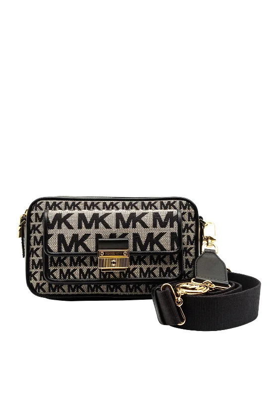 MICHAEL Michael Kors Bradshaw Knit Logo Crossbody Bag, Black