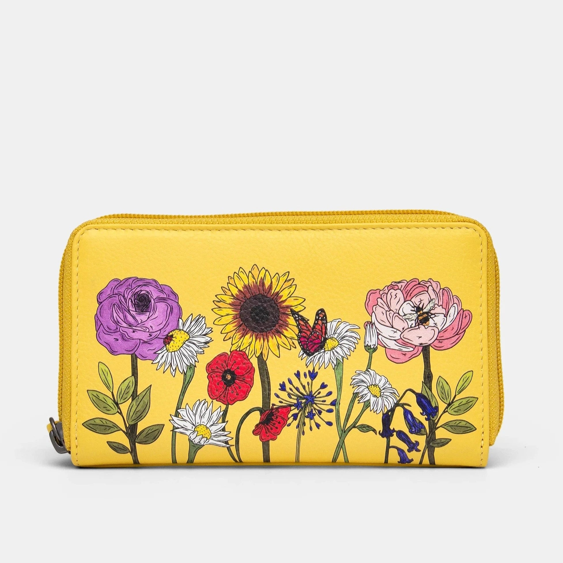 Yoshi Y1258 Wildflowers Zip Around Purse with Wrist Strap