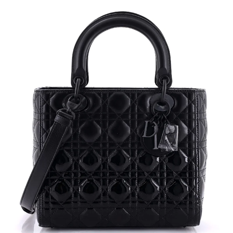 Lady Dior Bag Cannage Quilt Gradient Patent Medium