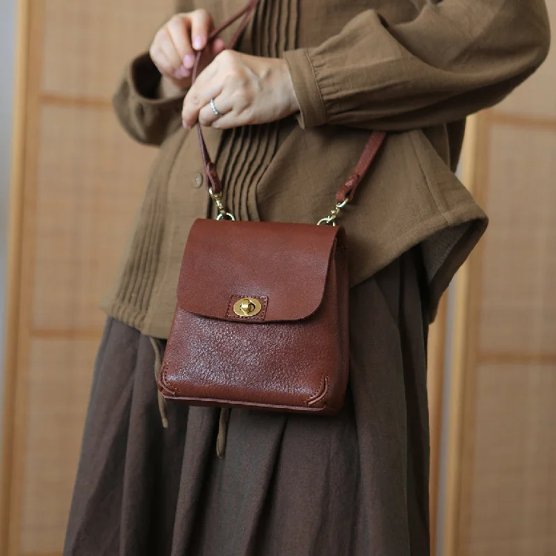 Womens Mini Crossbody Phone Bags Brown Shoulder Bag