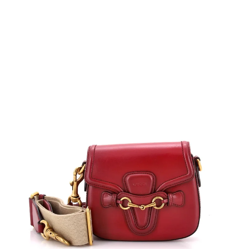 Lady Web Shoulder Bag Leather Small