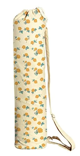 Elegant Seamless Floral Pattern Printed Canvas Yoga Mat Bags Carriers Was_41