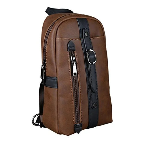 Tidog The New Chest Han Edition Leisure Trend Crazy Horse Leather Men'S Chest Bag