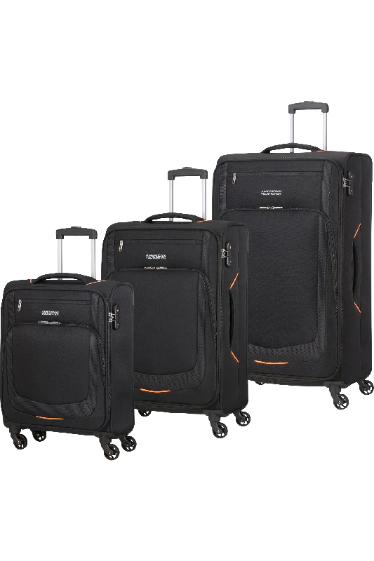 Summer Session 3 Piece Luggage Set - Black/Red