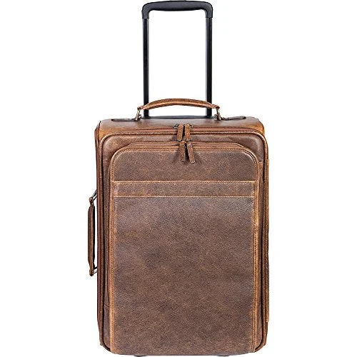 Scully 81St Aero Squadron Wheeled Carry-On Travel Bag (Antique Brown)