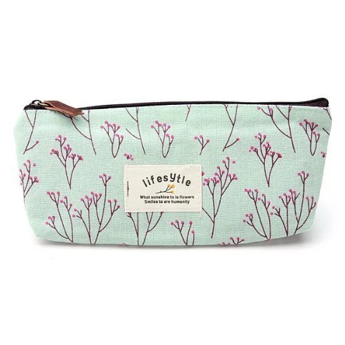 Toogoo(R) Countryside Flower Floral Pencil Pen Case Cosmetic Makeup Bag