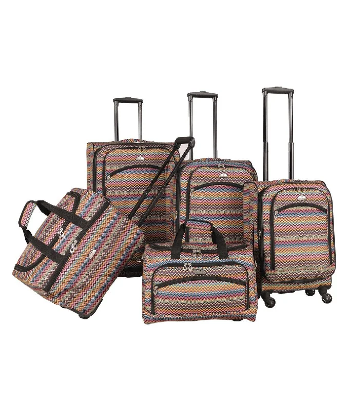 American Flyer Gold Coast 5-Piece Spinner Luggage Set