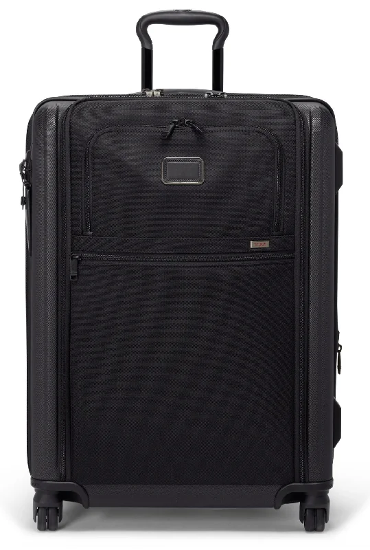 ALPHA HYBRID 4 Wheeled Medium Trip Checked Expandable Luggage Large - Black