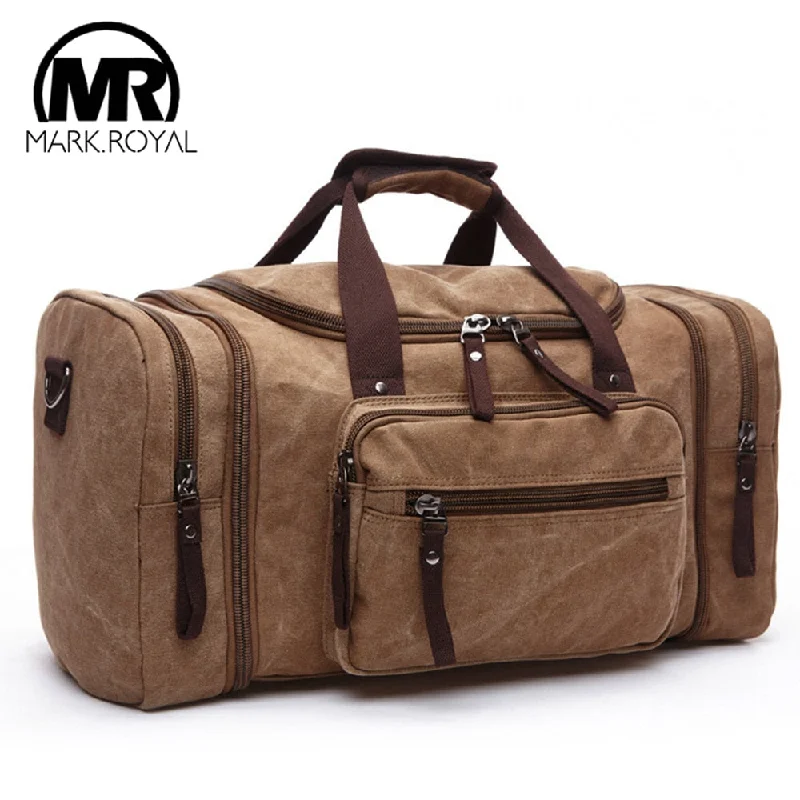 Markroyal Mens Canvas Travel Handbag Large Capacity Luggage Bags Hanging Travel Bags Carry On