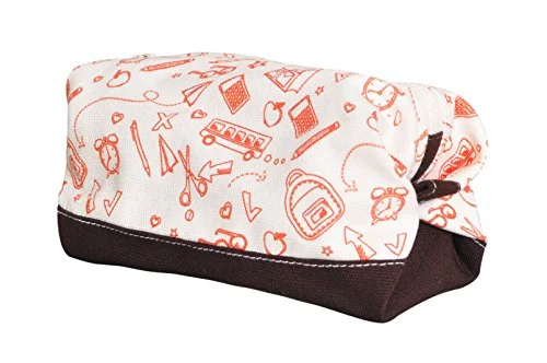 Vietsbay'S Women School Items 2Print Canvas Toiletry Bag Makeup Cosmetic Pouch