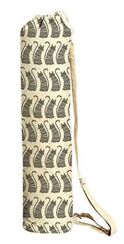 Ornamental Cats Printed Canvas Yoga Mat Bags Carriers Was_41