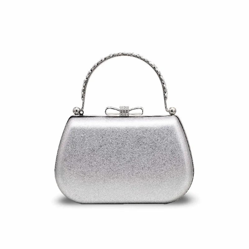 Silver Fancy Clutch P15366